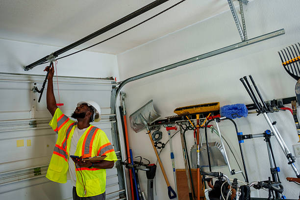 Professional Garage Door Panel Replacement technician working in Lake Riverside, CA
